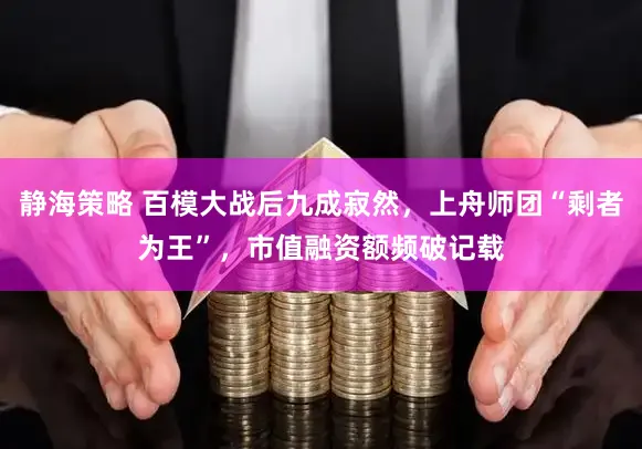 静海策略 百模大战后九成寂然，上舟师团“剩者为王”，市值融资额频破记载