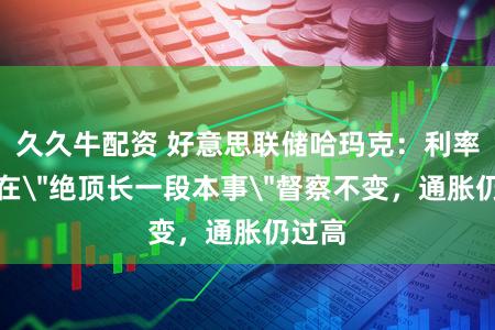 久久牛配资 好意思联储哈玛克：利率或将在＂绝顶长一段本事＂督察不变，通胀仍过高