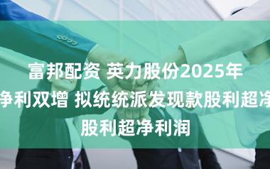 富邦配资 英力股份2025年营收净利双增 拟统统派发现款股利超净利润