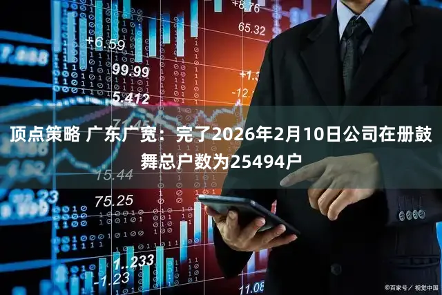 顶点策略 广东广宽：完了2026年2月10日公司在册鼓舞总户数为25494户