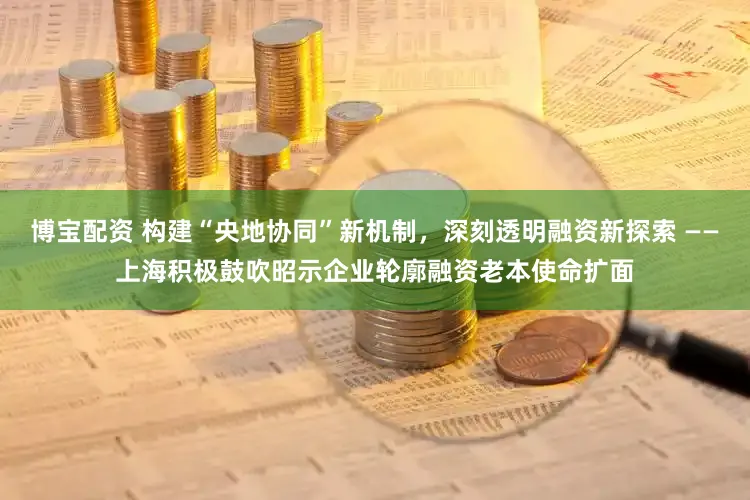 博宝配资 构建“央地协同”新机制,深刻透明融资新探索 ——上海积极鼓吹昭示企业轮廓融资老本使命扩面