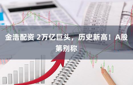 金浩配资 2万亿巨头，历史新高！A股第别称